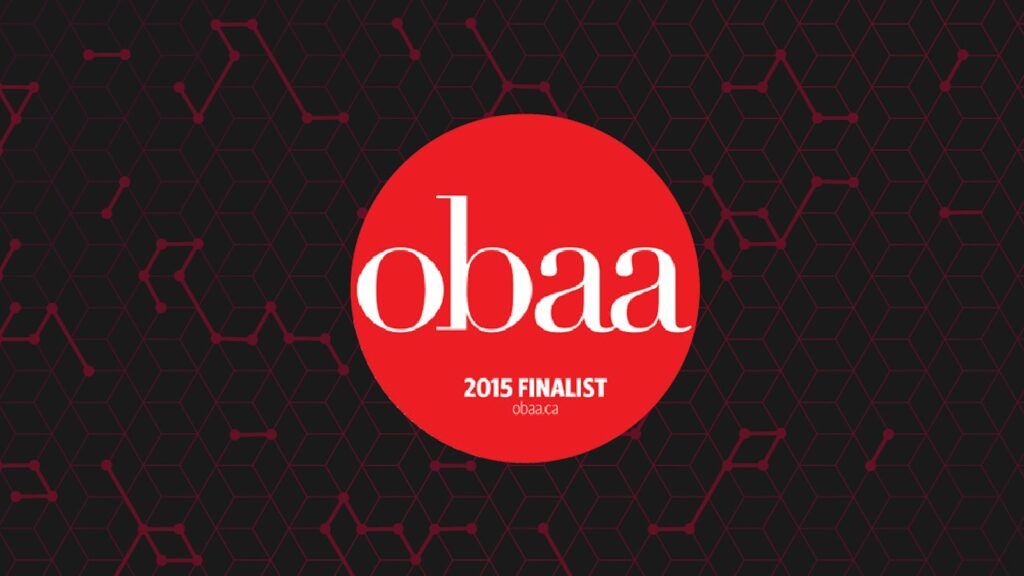 obaa 2015 finalist logo on black background