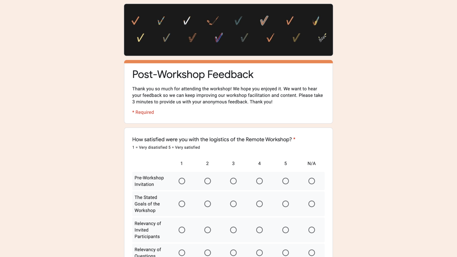 post-workshop survey