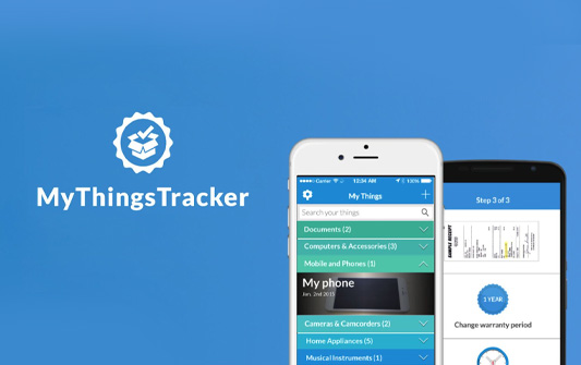 Phones showing the user interface of a tracker app