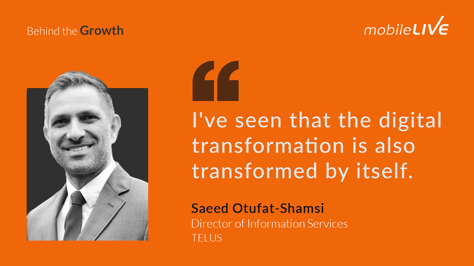 i've seen that the digital transformation is also transformed by itself.